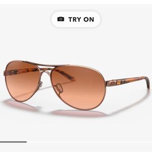 Oakley Feedback sunglasses with rose gold frames